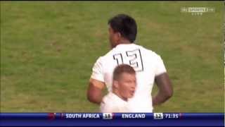 Manu Tuilagi big Hits on De Villiers [upl. by Oremo697]