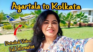 Agartala To Kolkata Flight 🤩 Full Information Video  Travel Vlog agartala tripura airport [upl. by Chalmer502]