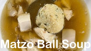 Andrew Zimmern Cooks Matzoh Ball Soup [upl. by Enidaj]