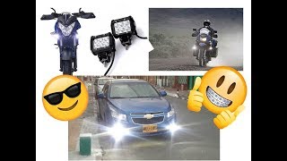 Como Instalar Luces Auxiliares Exploradoras para Moto o Carro [upl. by Kcerred]