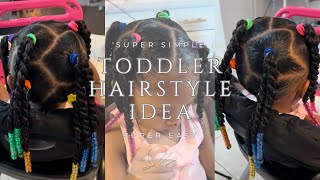 Toddler Hairstyle Idea  Quick and Easy Hairstyle for Girls [upl. by Anileba416]