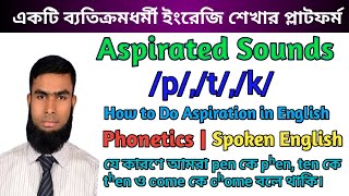 Aspirated Sounds p t k  How to Do Aspiration in English  Phonetics  Spoken English [upl. by Suoilenroc]