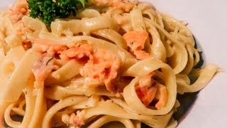 How to make a Creamy Salmon Fettuccine  Ep 53 [upl. by Efal]