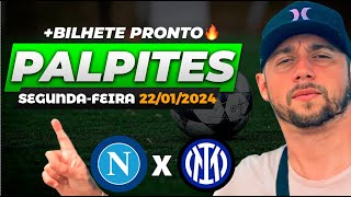 PALPITES DE FUTEBOL PARA HOJE 22 01 2024 SEGUNDAFEIRA  BILHETE PRONTO  BET GREEN ðŸ€ [upl. by Cassi]