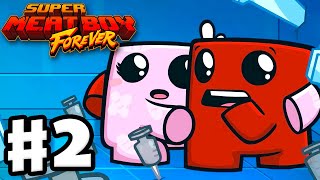 Super Meat Boy Forever  Gameplay Walkthrough Part 2  The Clinic Light World [upl. by Barthold795]