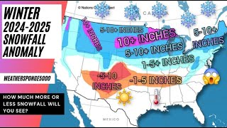 Winter 20242025 Snowfall Anomaly Forecast [upl. by Outhe840]