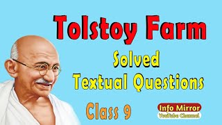 Tolstoy Farm  Class 9  Solved Textual Questions  Kerala Syllabus  English [upl. by Terrag]