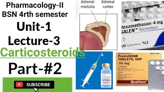 Corticosteroids  PharmacologyII  BSN  4rth semester Unit1 Lecture 3 Part 2 [upl. by Barbie]