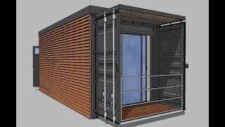 Container maritime 20 pieds aménagé Studio  20ft Shipping Container home [upl. by Packer]