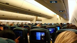 Cathay Pacific Airbus A350900 Economy Class Review  Hong Kong  Manchester CX219 [upl. by Oilejor]