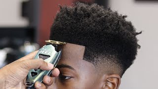 HAIRCUT TUTORIAL LOW BALD FADE  CURLY FRO  ENHANCEMENTS INSPIRED BY GET BEAMED [upl. by Anoyek723]