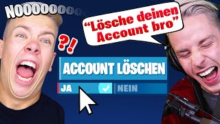 WENN ICH DU WÄRE Fortnite Account LÖSCHEN zu hart [upl. by Dieter]