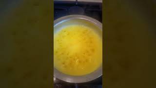 Ghee making from butter food gheebutter ghee gheeathome butter ireland cooking cookingtips [upl. by Enyalaj812]