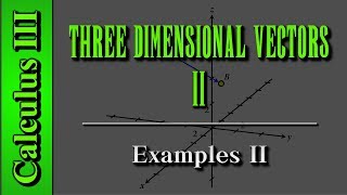 Calculus III Three Dimensional Vectors Level 2 of 3  Examples II [upl. by Hsekin119]