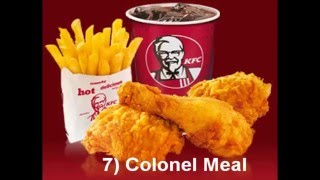 Top 10 KFC Products [upl. by Twum349]