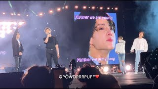 190602  YOUNG FOREVER  BTS REACTION MENT  BTS 방탄소년단  Speak Yourself Tour  Wembley Day 2 [upl. by Pratt]