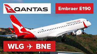 Flight Review  Qantas Embraer E190 Wellington WLG  Brisbane BNE QF356 VHUZK [upl. by Naveb]