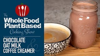 Vegan Chocolate Oat Milk amp Coffee Creamer Recipe [upl. by Acinom]