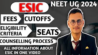 ESIC MEDICAL COLLEGES CUTOFF  FEES  COUNSELLING PROCESS  BOND DETAILS  COMPLETE DETAILS [upl. by O'Doneven]