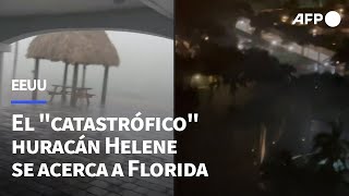 El quotcatastróficoquot huracán Helene se acerca a Florida  AFP [upl. by Bevis]