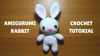 AMIGURUMI RABBIT CROCHET TUTORIAL  TUTORIAL BONEKA RAJUT [upl. by Essy404]