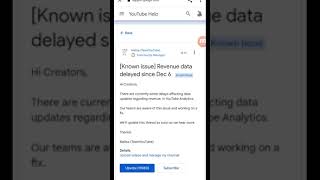 Known issue Revenue data delayed since Dec 6 shorts youtubeshorts [upl. by Lanoil]
