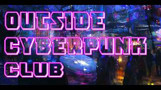 ASMR Outside Cyberpunk Club  Muffled Music Ambience Soundscape NCM [upl. by Maer]