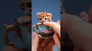 quotThe Smallest Tiger in a Teacupquot viralshorts shorts tiger [upl. by Lugo]