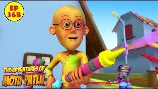 Motu Patlu  Holi  Best Cartoon For Kids [upl. by Akiaki624]