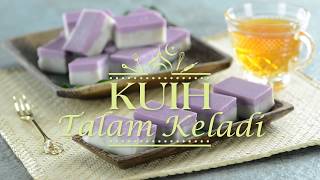 Resipi Raya Kuih Talam Keladi Yam Layered Kuih [upl. by Karlin]