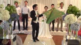 Les Miserables Flashmob in Wedding Ceremony One day more 박재균 김지나 결혼식 레미제라블 플래시몹 by 애쓰는필름 [upl. by Silenay958]