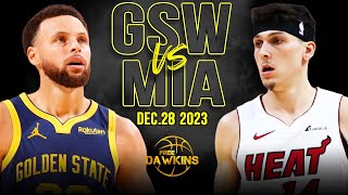 Golden State Warriors vs Miami Heat Full Game Highlights  December 28 2023  FreeDawkins [upl. by Aisercal54]