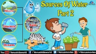 Sources of Water for kids learning Uses of Water [upl. by Ogg]