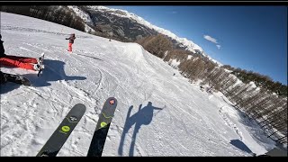 Session Ski Foux dAllos  Pra Loup 2024  Freeride Park [upl. by Idoc560]