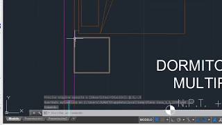 Insertar bloques de mobiliario coordenadas relativas escalar y centrar en AutoCAD Curso Parte 13 [upl. by Sibelle]