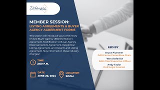 Member Session Revised Listing Agreements amp Buyer Agency Agreement Forms [upl. by Jon336]