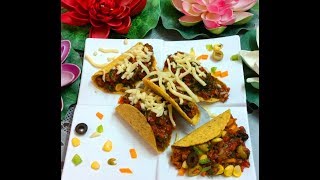 Mexican Tacos  Vegetarian Tacos  How to prepare Tacos filling  Kidney Bean Tacos  Taco Recipe [upl. by Larson]