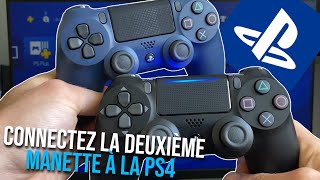 Comment connecter une deuxième manette sur la PS4  Comment connecté un mannette de PS4 [upl. by Hgielime]