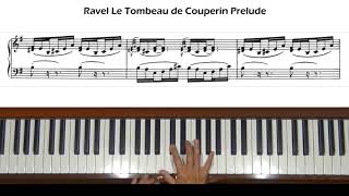 Ravel Le Tombeau de Couperin I Prelude Piano Tutorial sped 4x [upl. by Destinee]