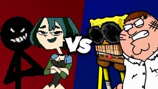 MUGEN Battle  GwenMarshall vs SpongPeter Griffin [upl. by Ednyl]