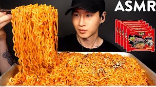 NUCLEAR FIRE NOODLES CHALLENGE 2X SPICY  THANK YOU FOR 1 MILLION SUBSCRIBERS  Zach Choi ASMR [upl. by Haimorej]