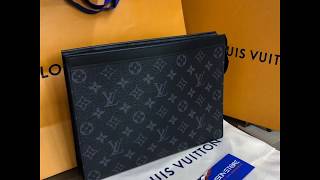 LV POCHETTE VOYAGE MM  Clutch Louis Vuitton Da Monogram [upl. by Scully631]