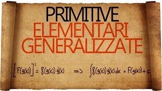 Integrali di derivate di Funzioni Composte  Primitive Elementari Generalizzate [upl. by Ortiz131]