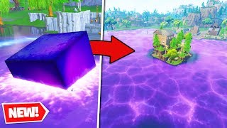 NEW CUBE MELTS into LOOT LAKE  Fortnite Battle Royale [upl. by Anasxor]