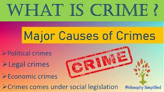 Crime  Meaning and Causes  Social and Political Philosophy  Philosophy Simplified [upl. by Hamilton]