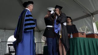 Endicott graduate surprised by Marine brother as she receives diploma [upl. by Aruol]