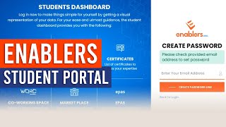 How to Use Enablers Student Portal  Dashboard  Get Free Access for all Features [upl. by Ikik]