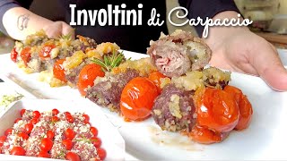 INVOLTINI DI CARPACCIO impanati al forno 🥩 ricetta facile e veloce [upl. by Sup]