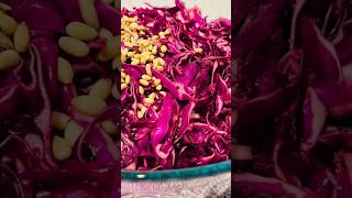 Healthy Red Cabbage Salad with Pine Nuts For Dinner [upl. by Vannie]