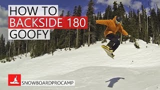 How to Backside 180 in the Park  Snowboarding Tricks Goofy [upl. by Peers199]